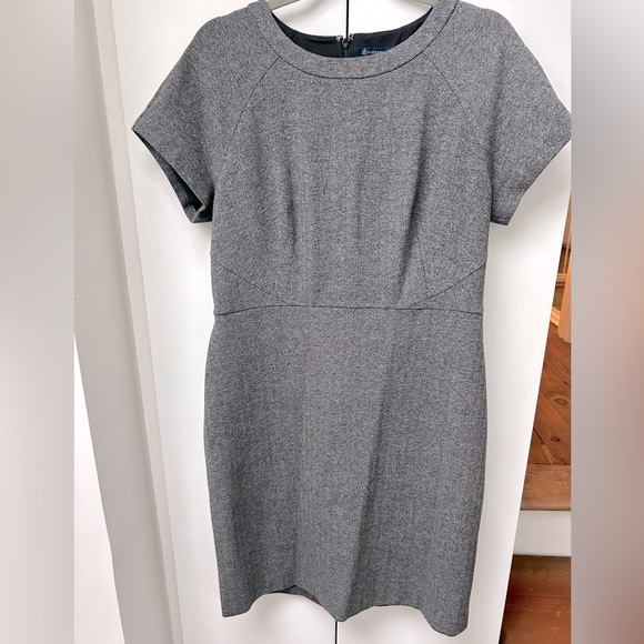 Brooks Brothers herringbone grey dress size 14 - Picture 1 of 5